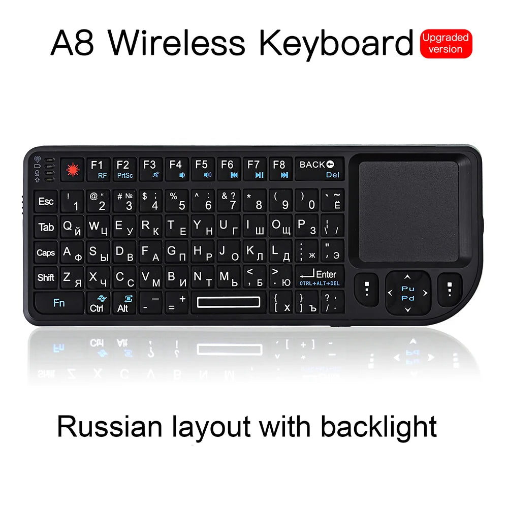Wireless Keyboard Handheld With Touchpad Mouse