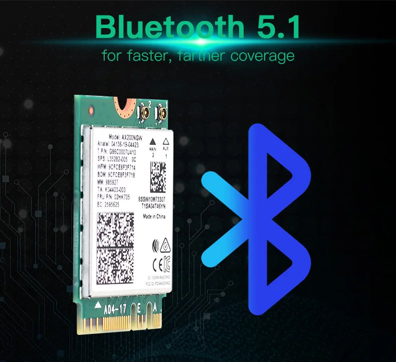 Dual Band AX210 Bluetooth WiFi Card