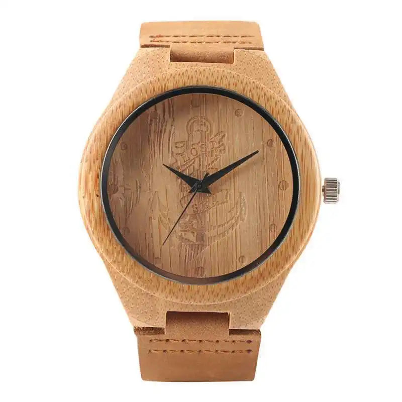 Natural Bamboo Wood Watch for Men