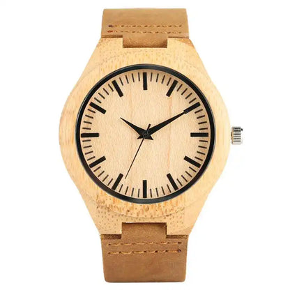 Natural Bamboo Wood Watch for Men