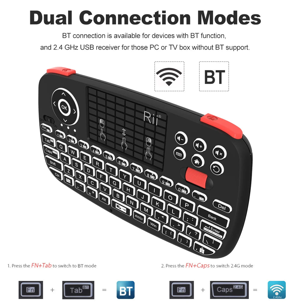 Rii i4 Mini Bluetooth Wireless Keyboard