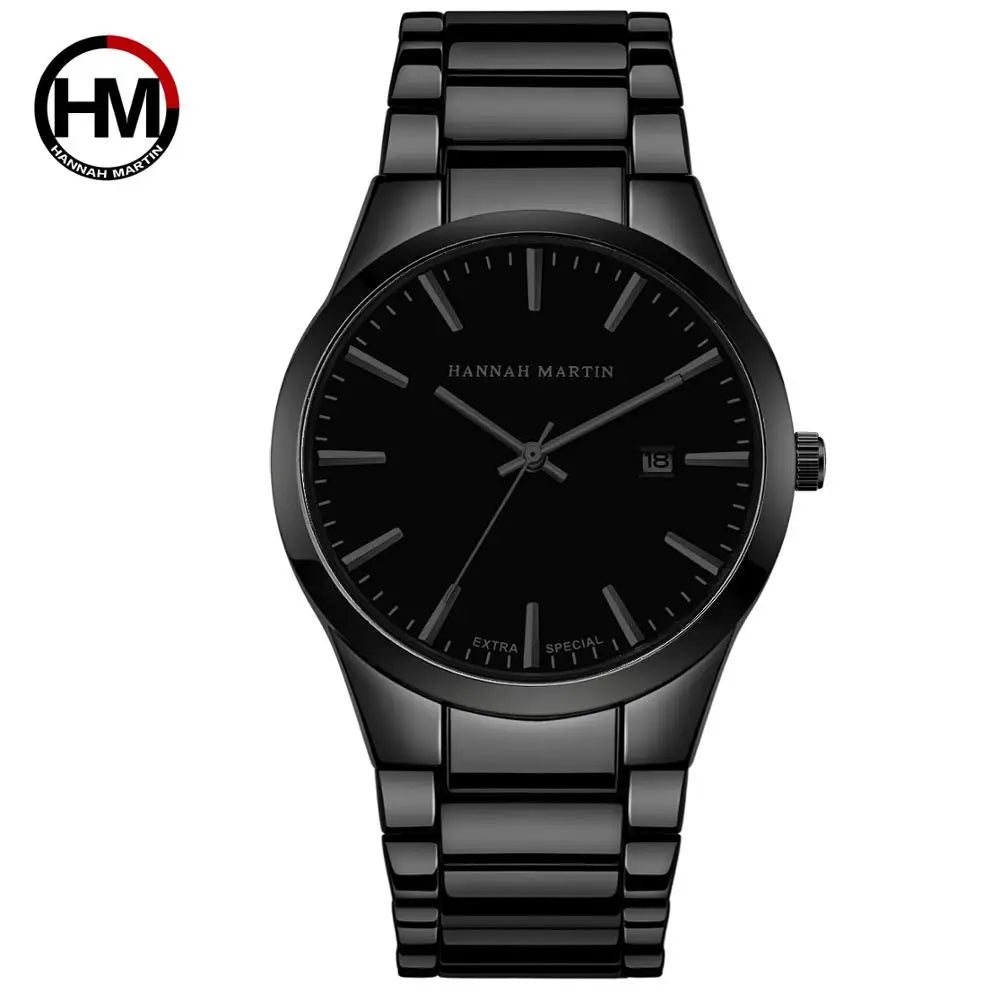 Hannah Martin Calendar Stainless Steel Quartz Watch