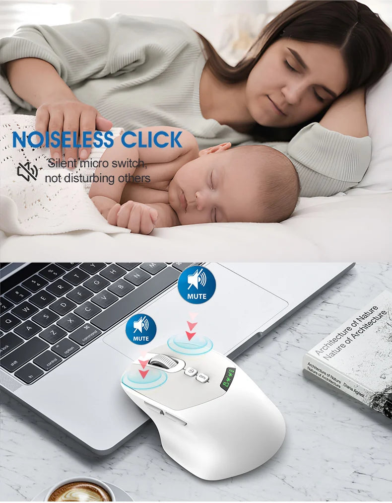 Noiseless Dual Mode Wireless Mouse
