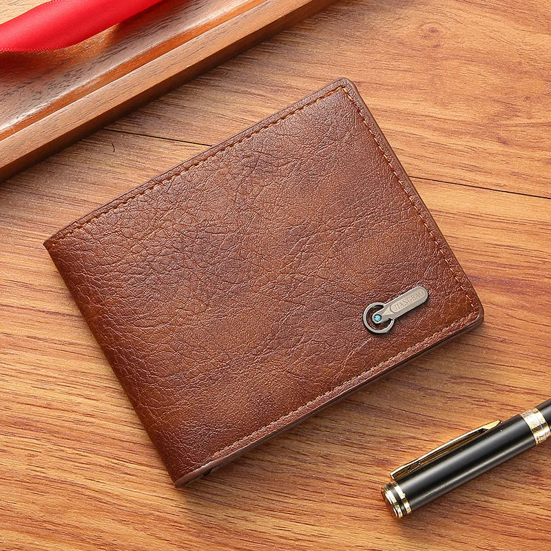 Men's Short Bifold Leather Wallet