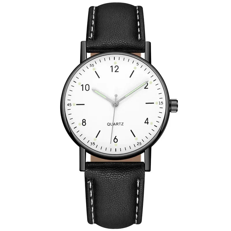 Number Strap Minimal Round Dial Watch