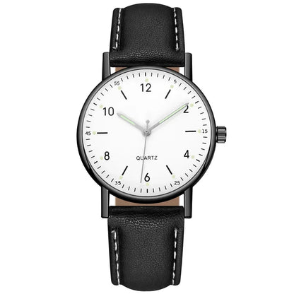 Number Strap Minimal Round Dial Watch