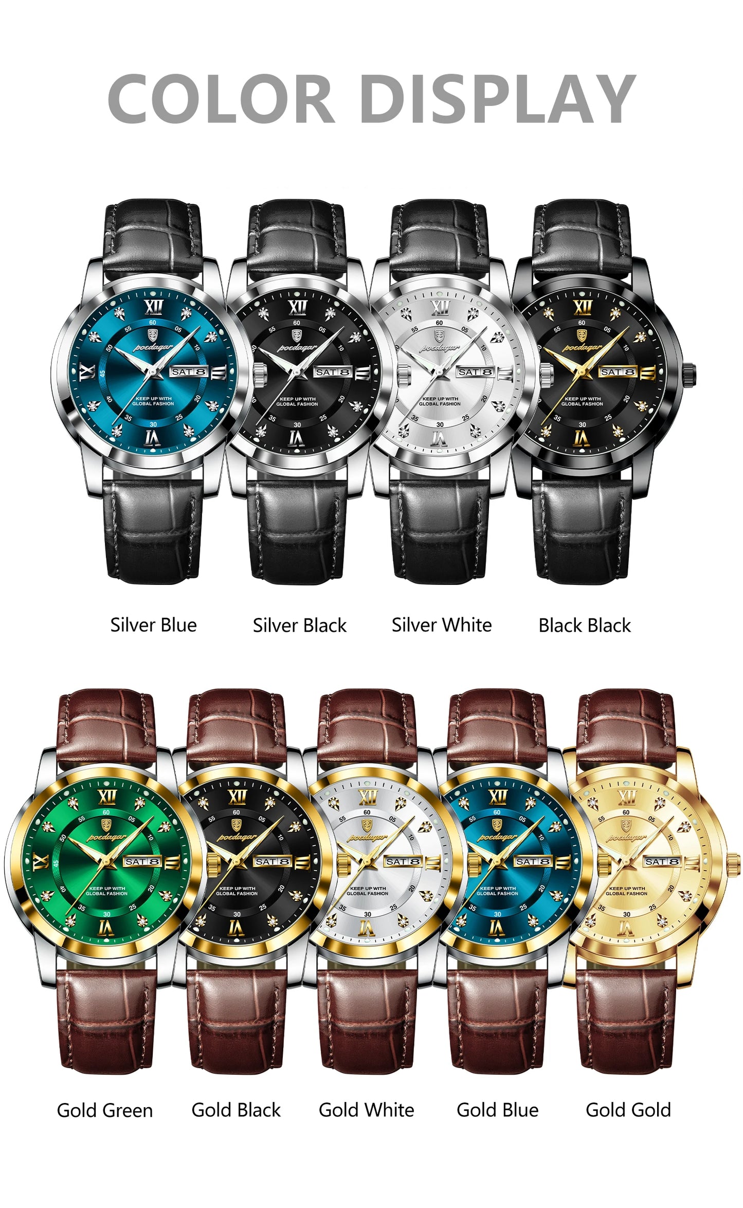 POEDAGAR Luxury Business Men Watch