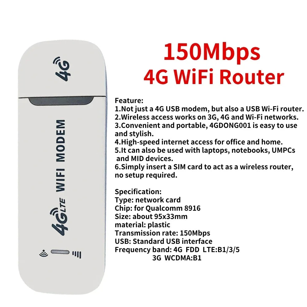 150Mbps 4G LTE Wireless Router