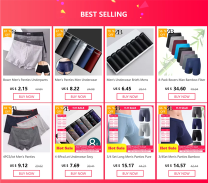 Breathable Comfortable Boxer Shorts (All Sizes)