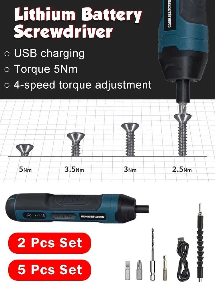 Mini Electric Screwdriver Set