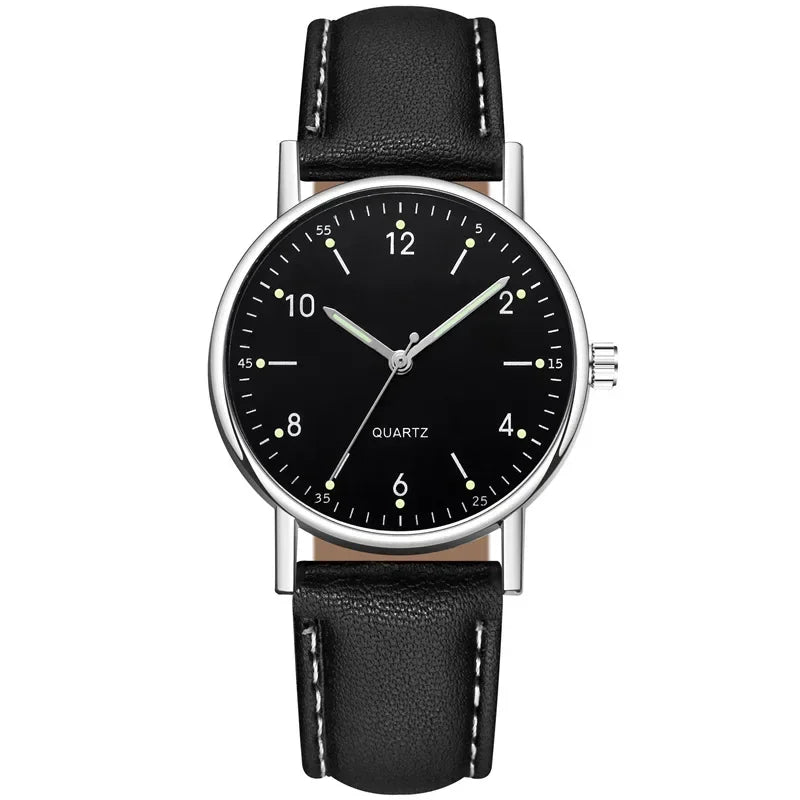 Number Strap Minimal Round Dial Watch