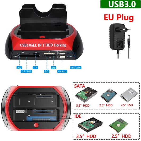 10 IN 1 Dual-bay Hard Drive Station