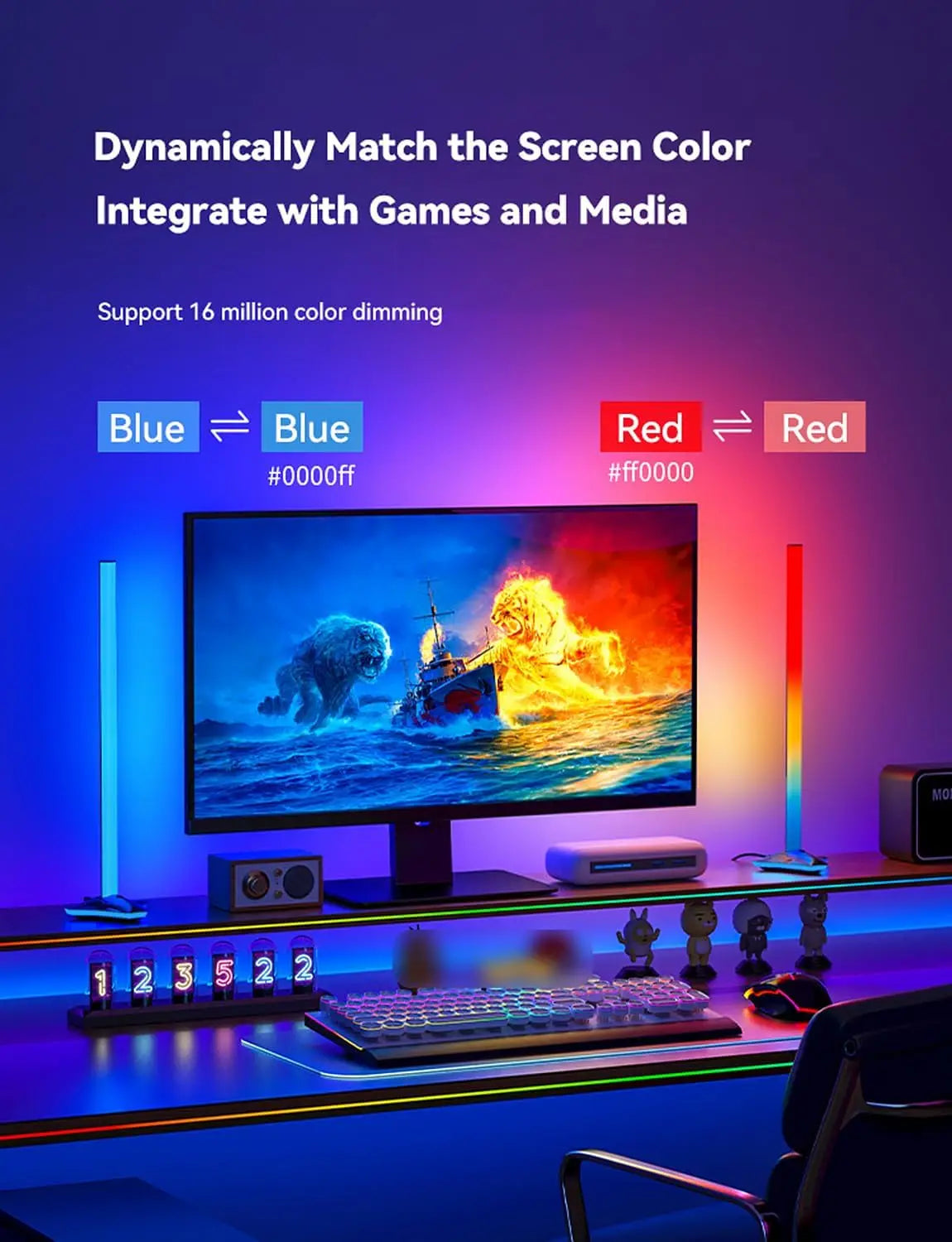 Immersion RGB Computer Screen Synchronization Glow Strip