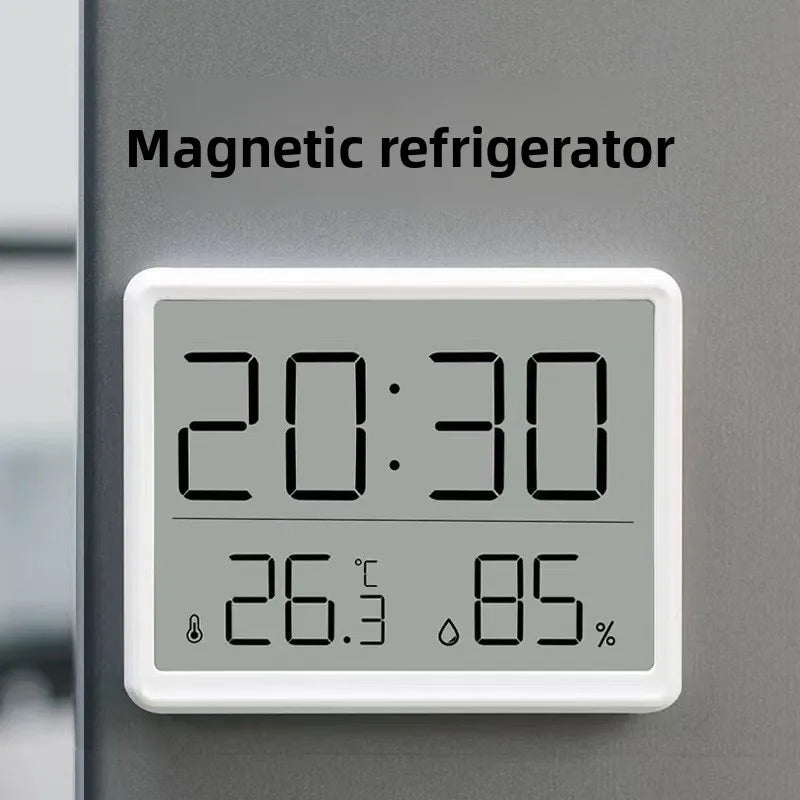 Slim Digital Wall Clock with LCD Alarm