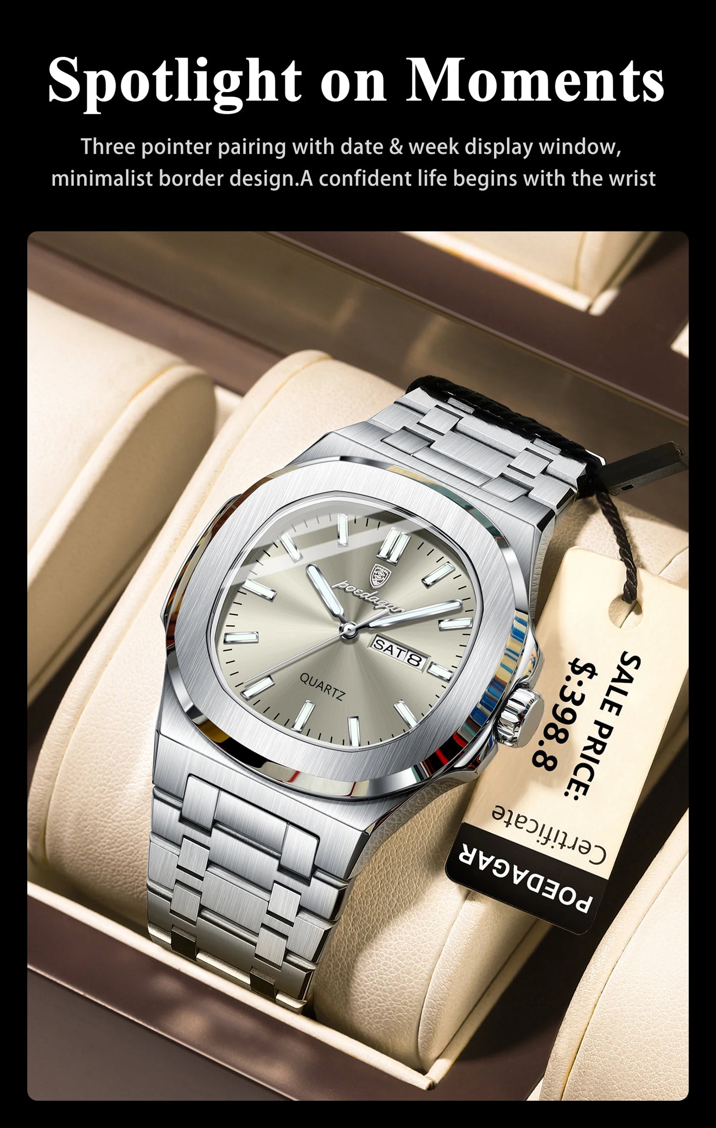 POEDAGAR Luxury Military Watch