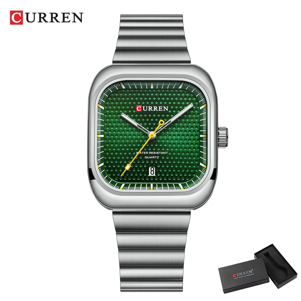 CURREN Simple Business Square Quartz Watch