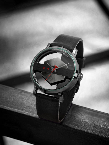 TOMI Fashionable and Minimalist Men's Leather Watch Strap