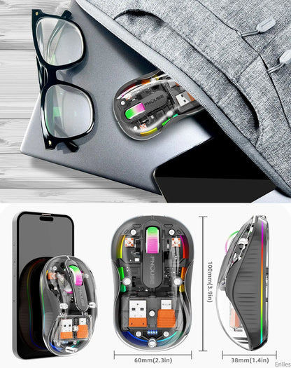 Transparent Bluetooth Wireless Mouse