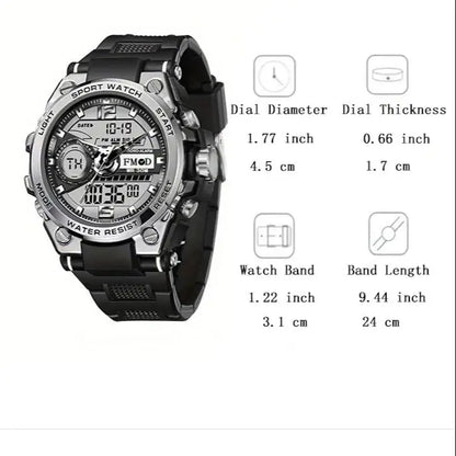 Men Military Digital Waterproof Wristwatch LED Quartz Clock Sport Watch