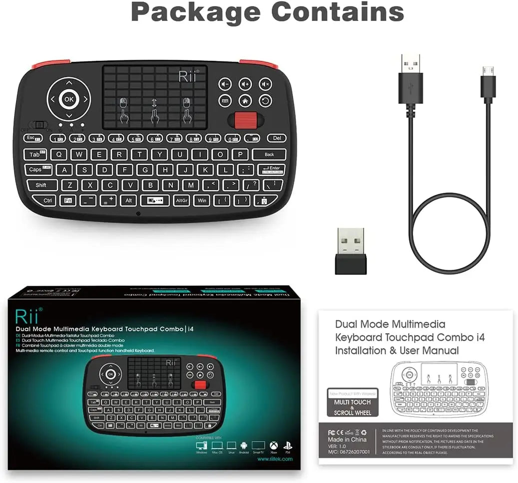 Rii i4 Mini Bluetooth Wireless Keyboard