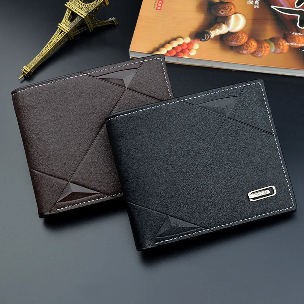 Men's Short Bifold Leather Wallet