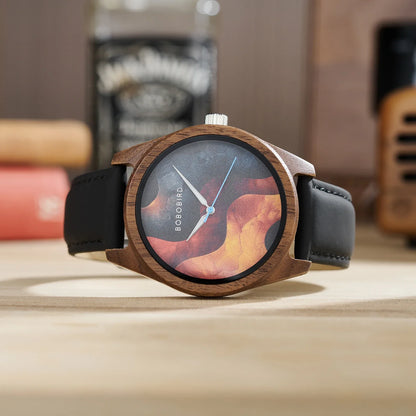 BOBOBIRD Wooden Quartz Watch for Men