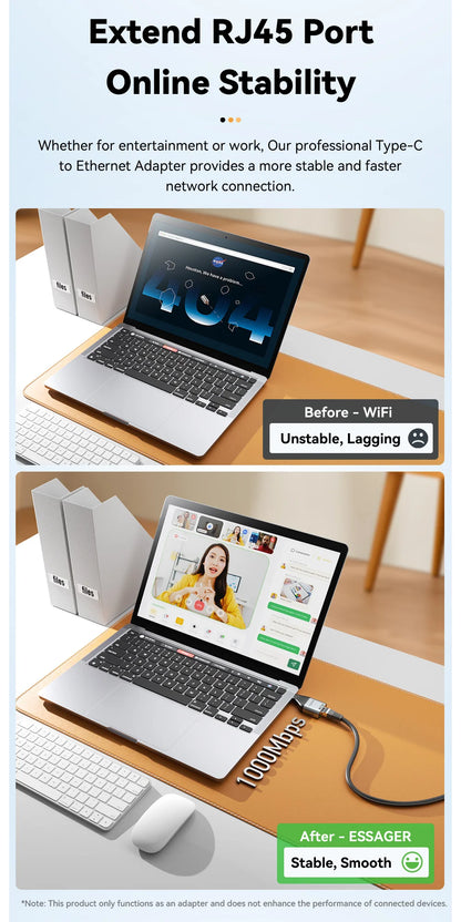 Essager Type-C to Ethernet Adapter