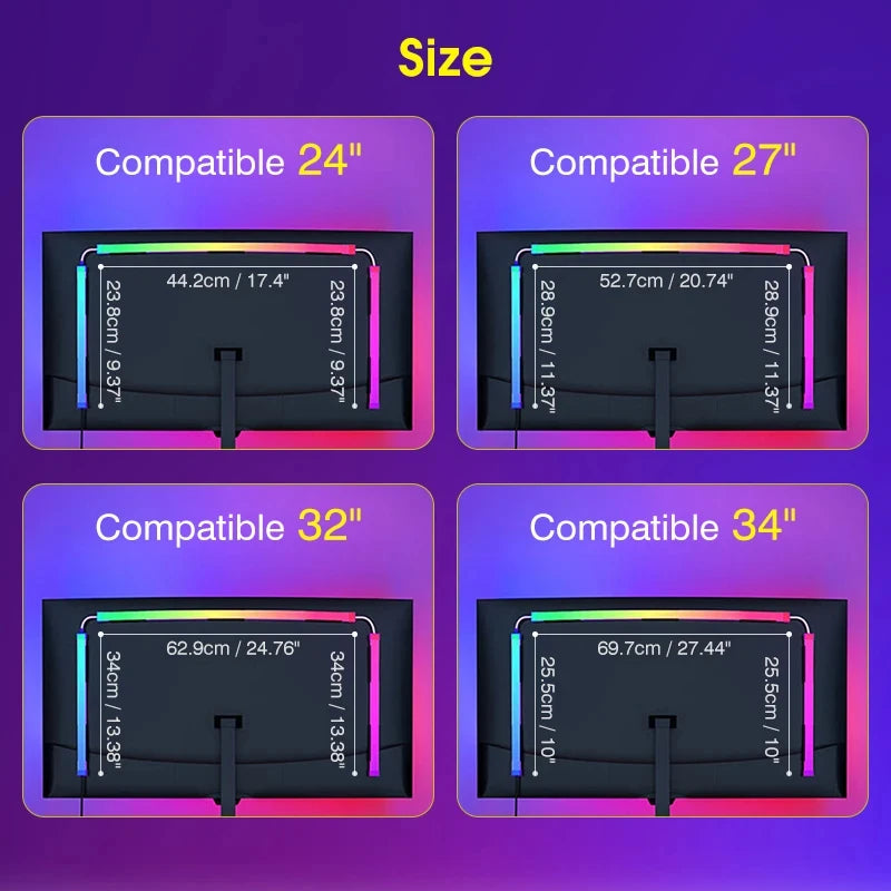 Immersion RGB Computer Screen Synchronization Glow Strip