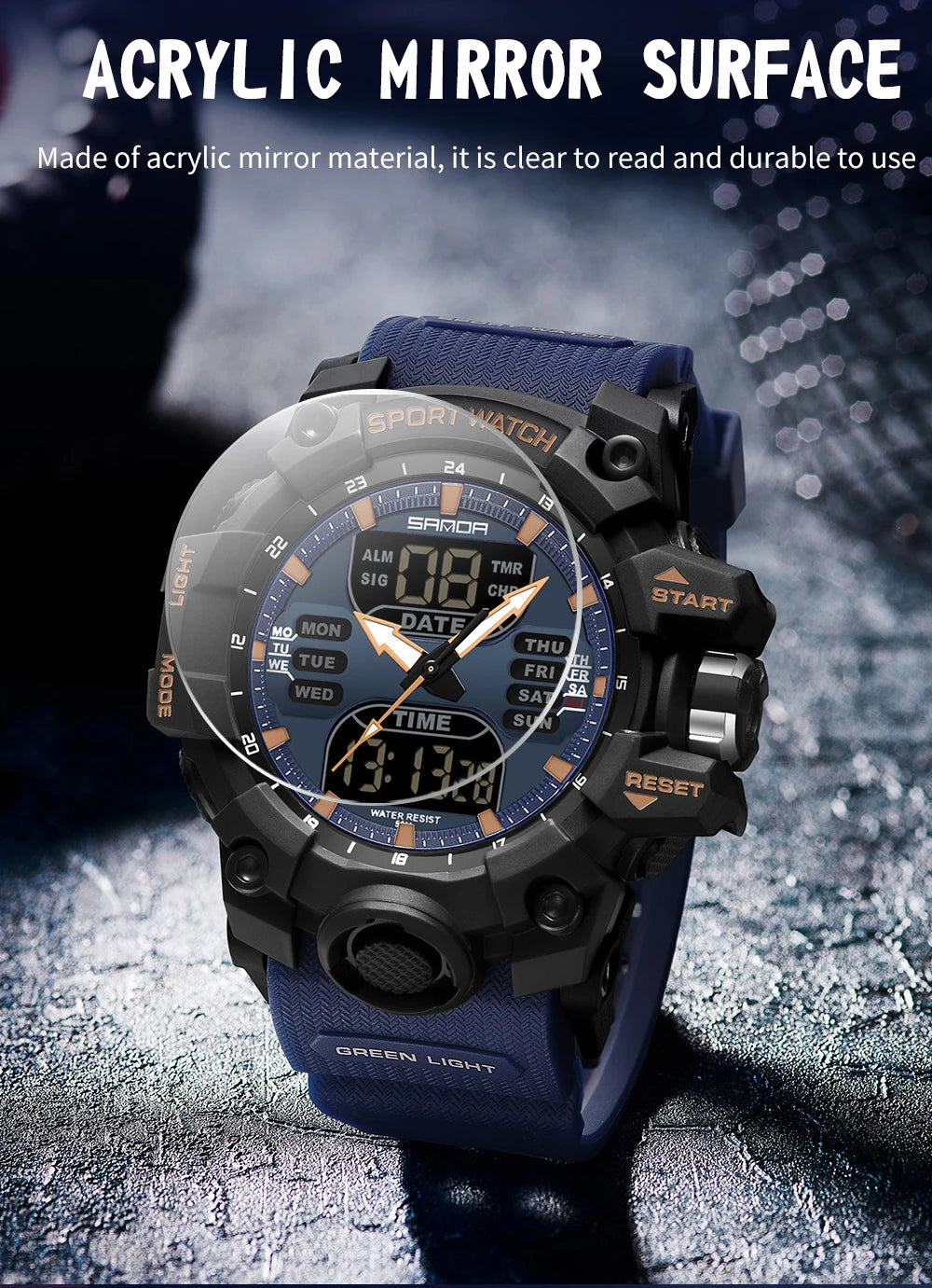 Simple Night Waterproof Sports Electronic Watch