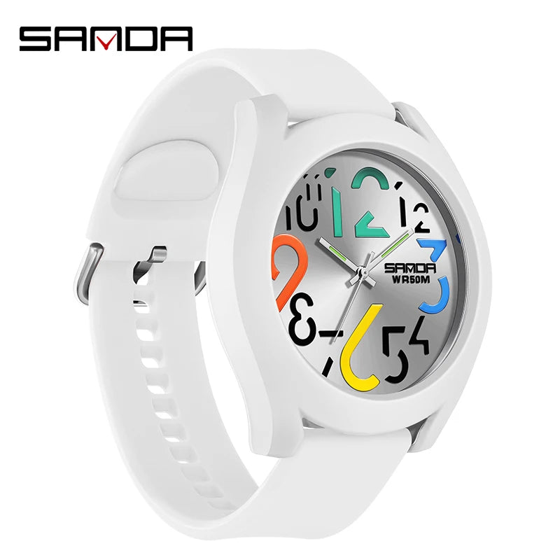 Sanda Men'S Watch Silicone Strap