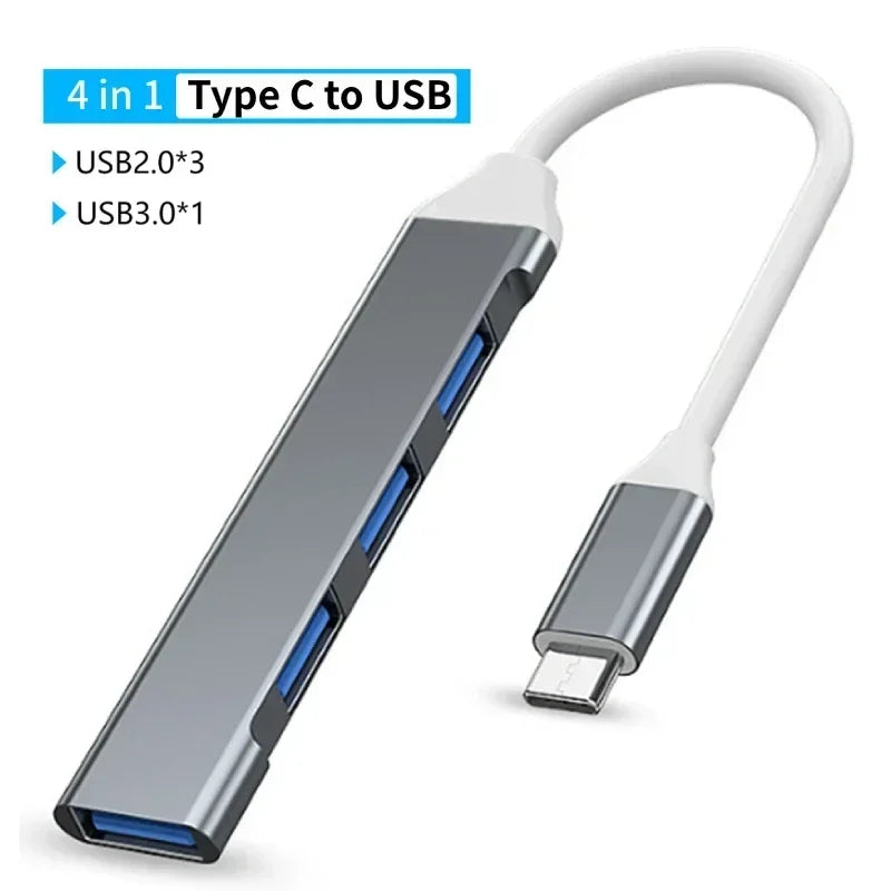 7 Ports USB A C Hub Concentrator