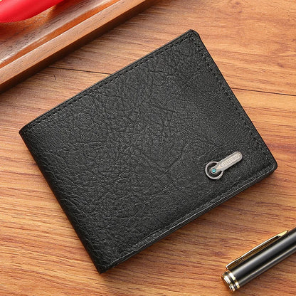 Men's Short Bifold Leather Wallet