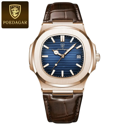 POEDAGAR Top Luxury Square Men Watch