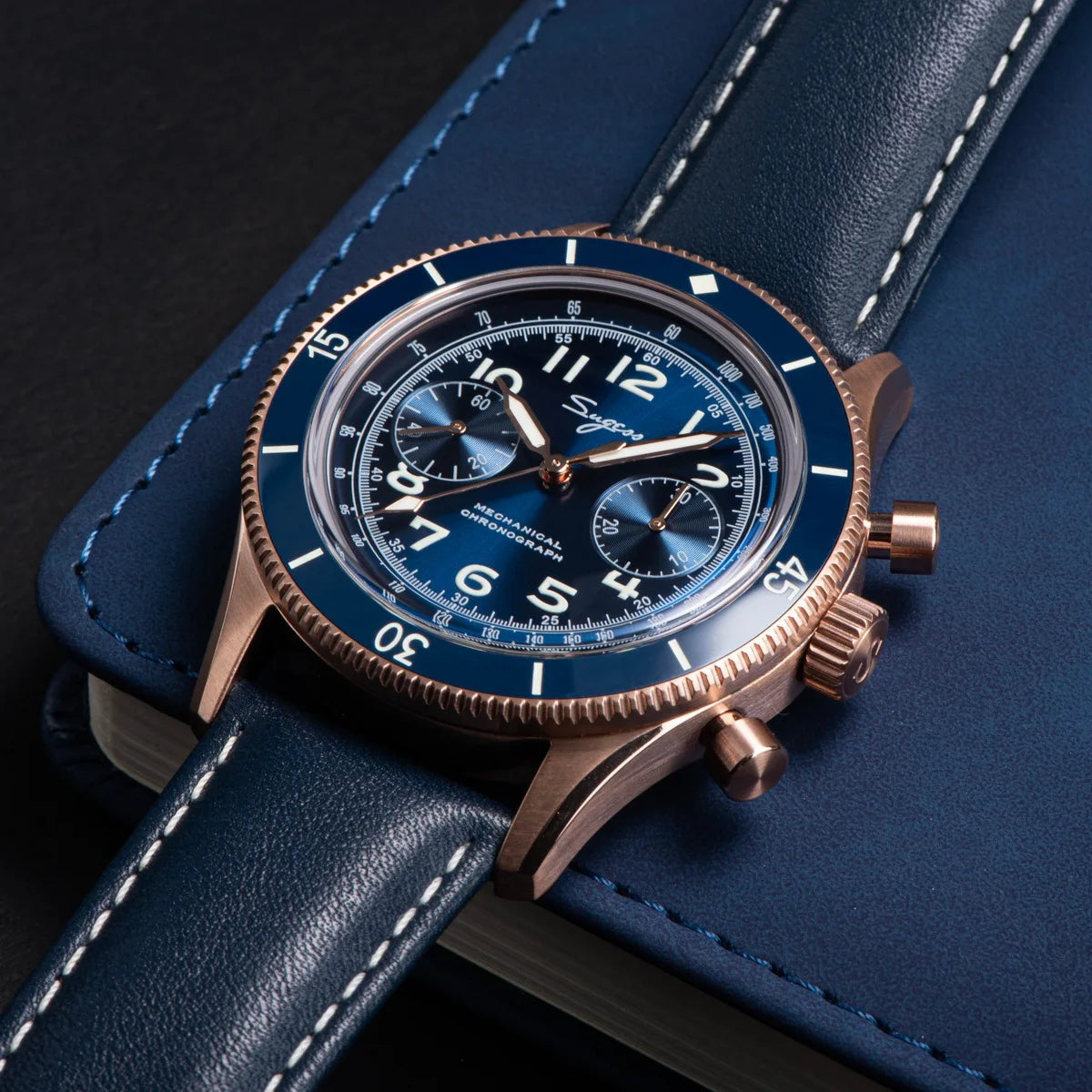 Sugess Handwind Chronograph Watch