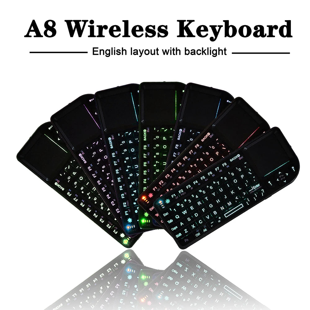 Wireless Keyboard Handheld With Touchpad Mouse