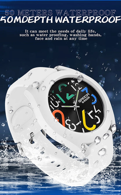 Sanda Men'S Watch Silicone Strap