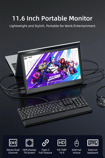 BYONE 11.6 HD Portable Monitor
