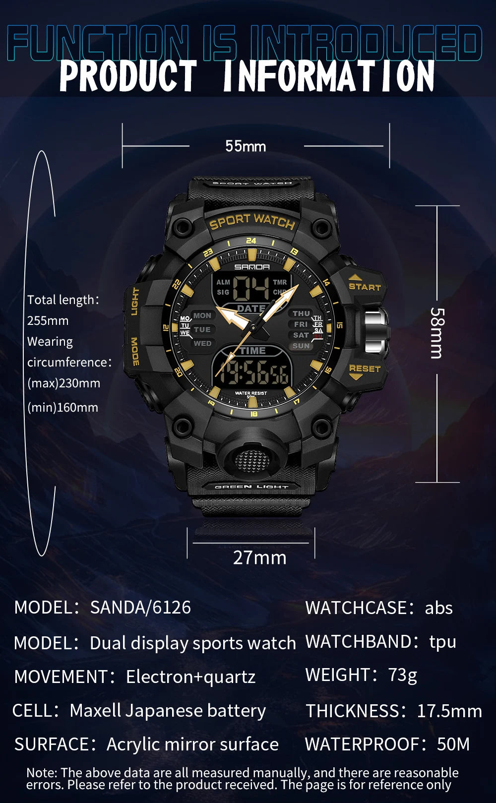 Simple Night Waterproof Sports Electronic Watch