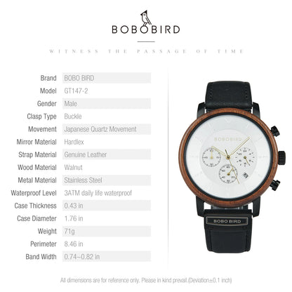 BOBO BIRD Men's Watch