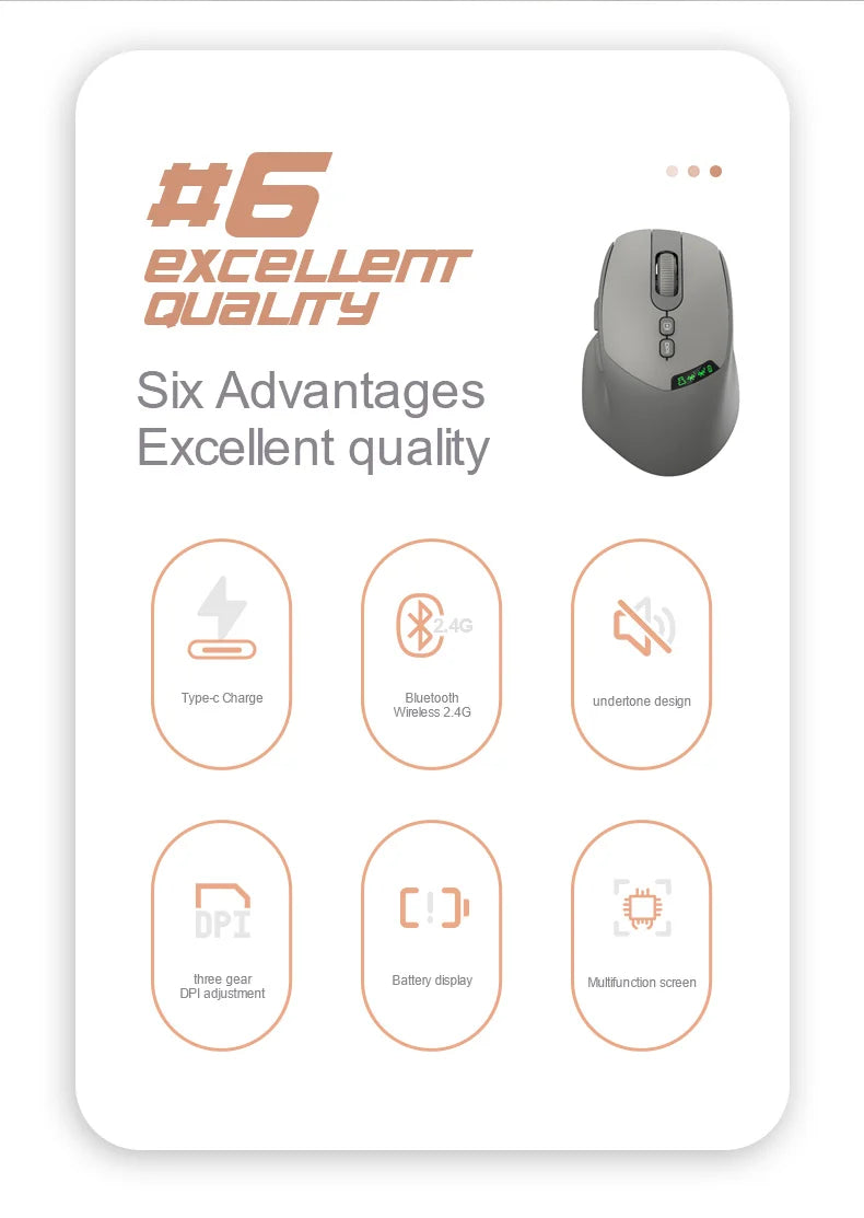 Noiseless Dual Mode Wireless Mouse