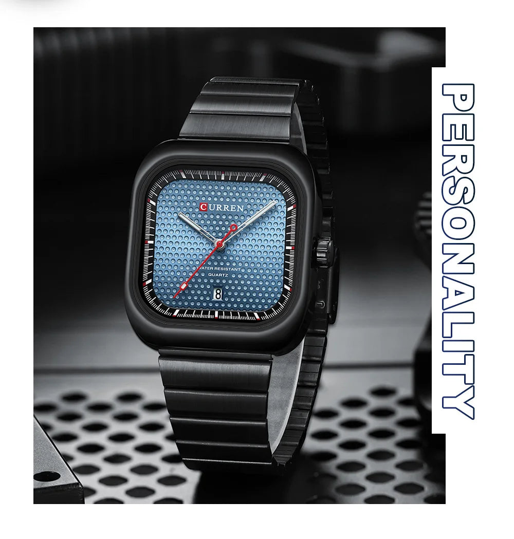 CURREN Simple Business Square Quartz Watch