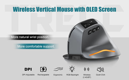 Lefon Bluetooth Vertical Mouse Wireless