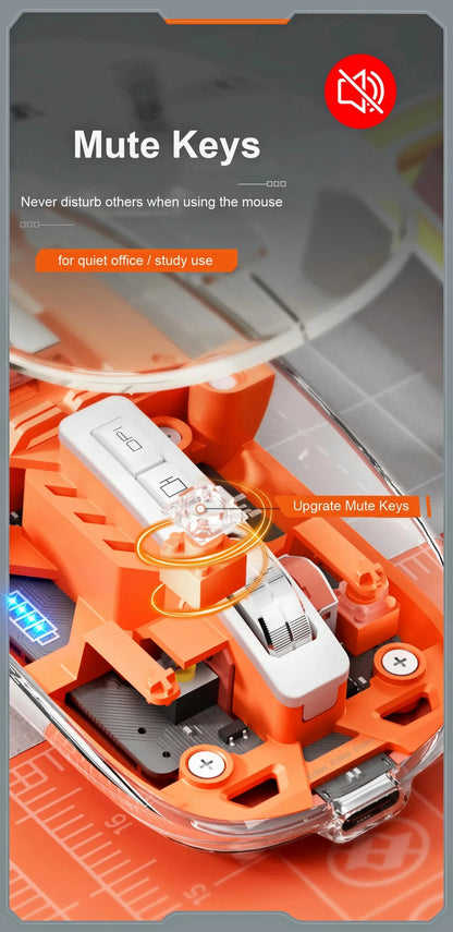 Transparent Magnetic Triple Mode Wireless Mouse