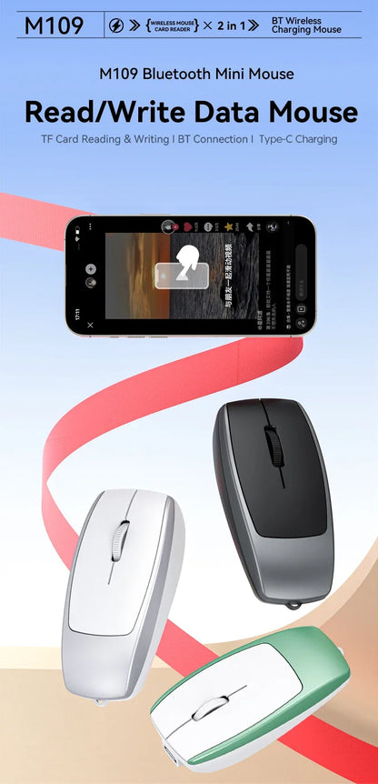 Card Reader Mini Wireless Bluetooth Mouse