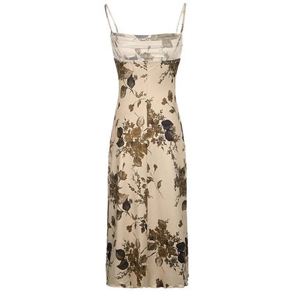 Floral Sleeveless Backless Women's Dress