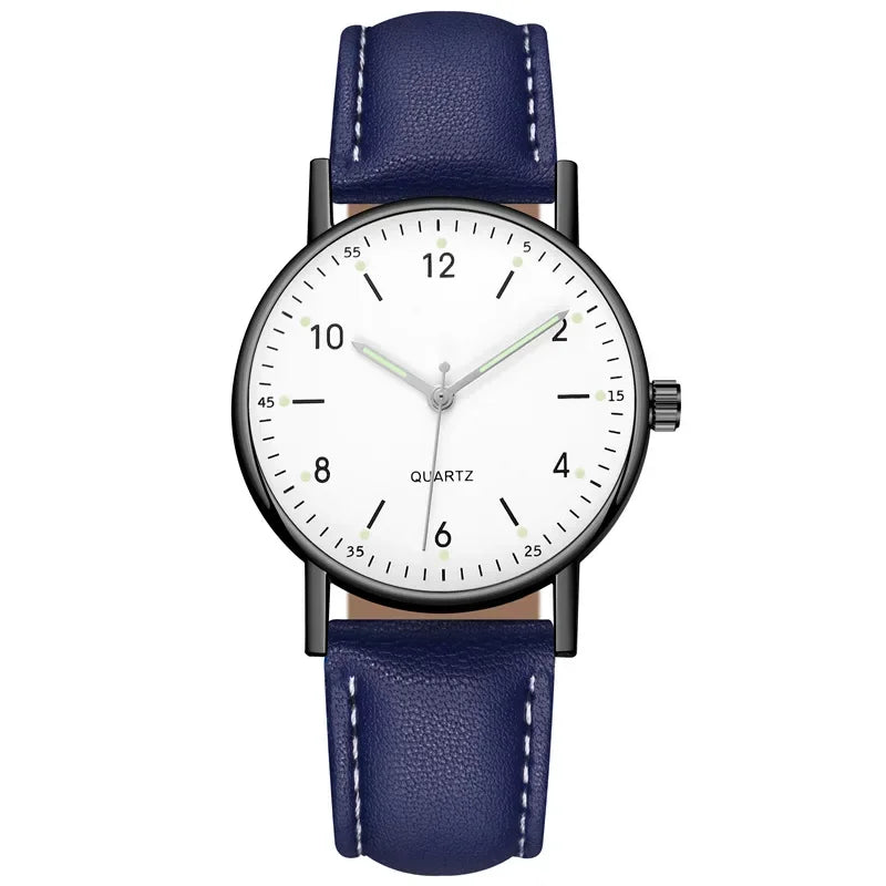 Number Strap Minimal Round Dial Watch