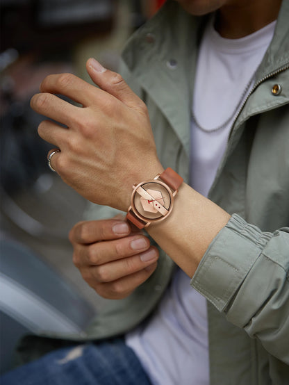 TOMI Fashionable and Minimalist Men's Leather Watch Strap