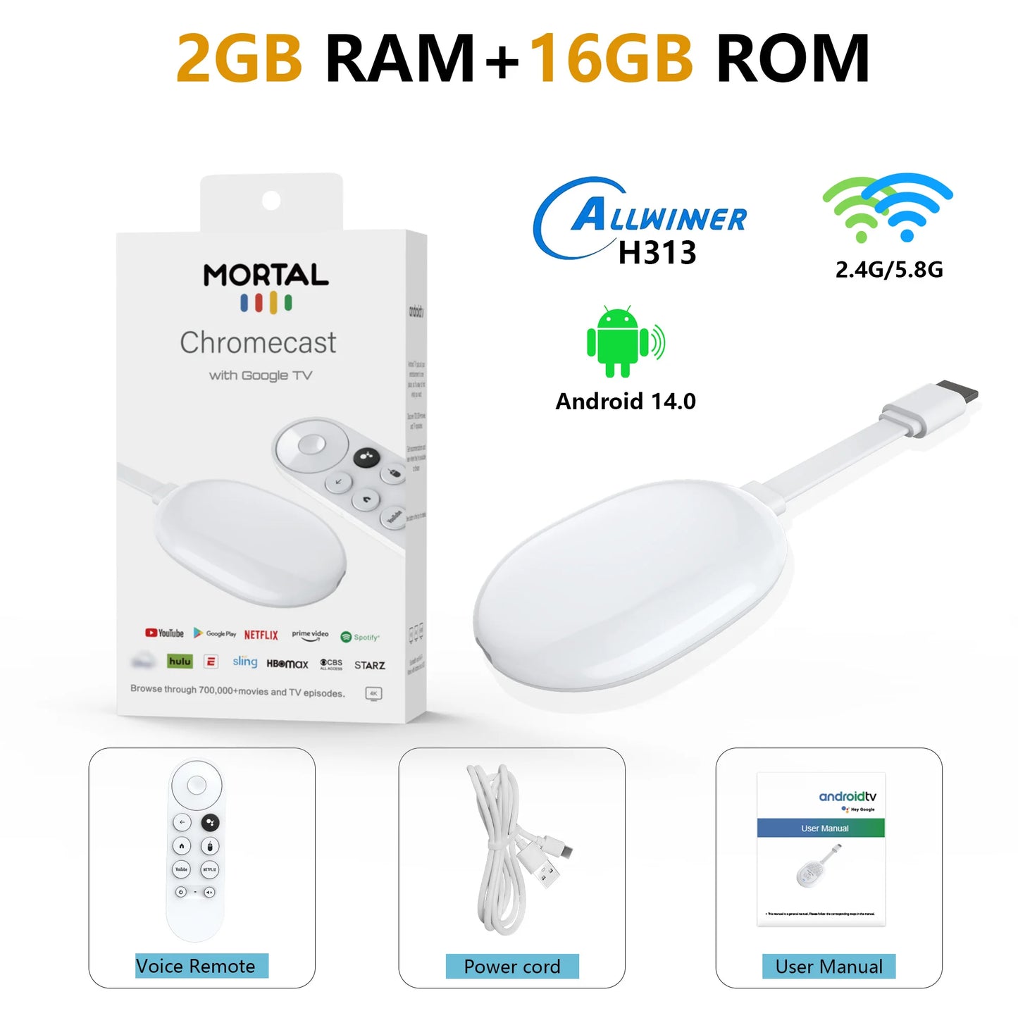 New Mortal BT5.X 4k Smart TV Stick