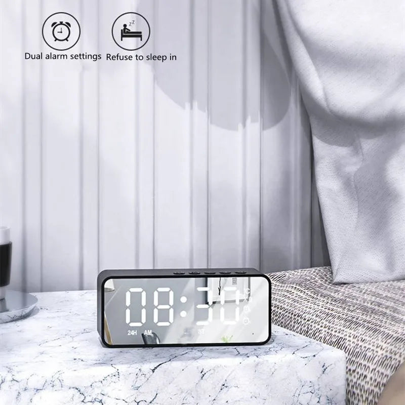 Alarm Clock Radio FM Bluetooth Speaker