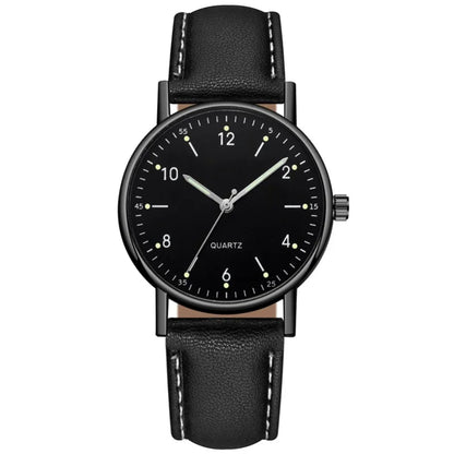 Number Strap Minimal Round Dial Watch